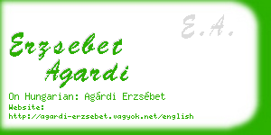 erzsebet agardi business card